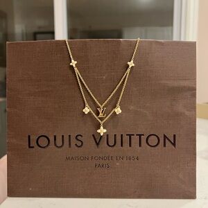 Louis Vuitton Gold Floral Necklace